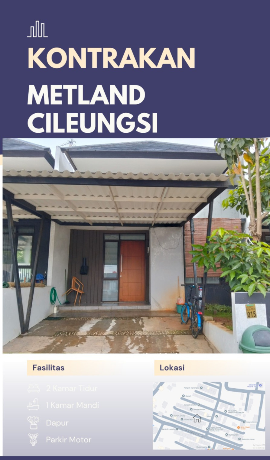 RUMAH DI KONTRAKAN METLAND CILEUNGSI